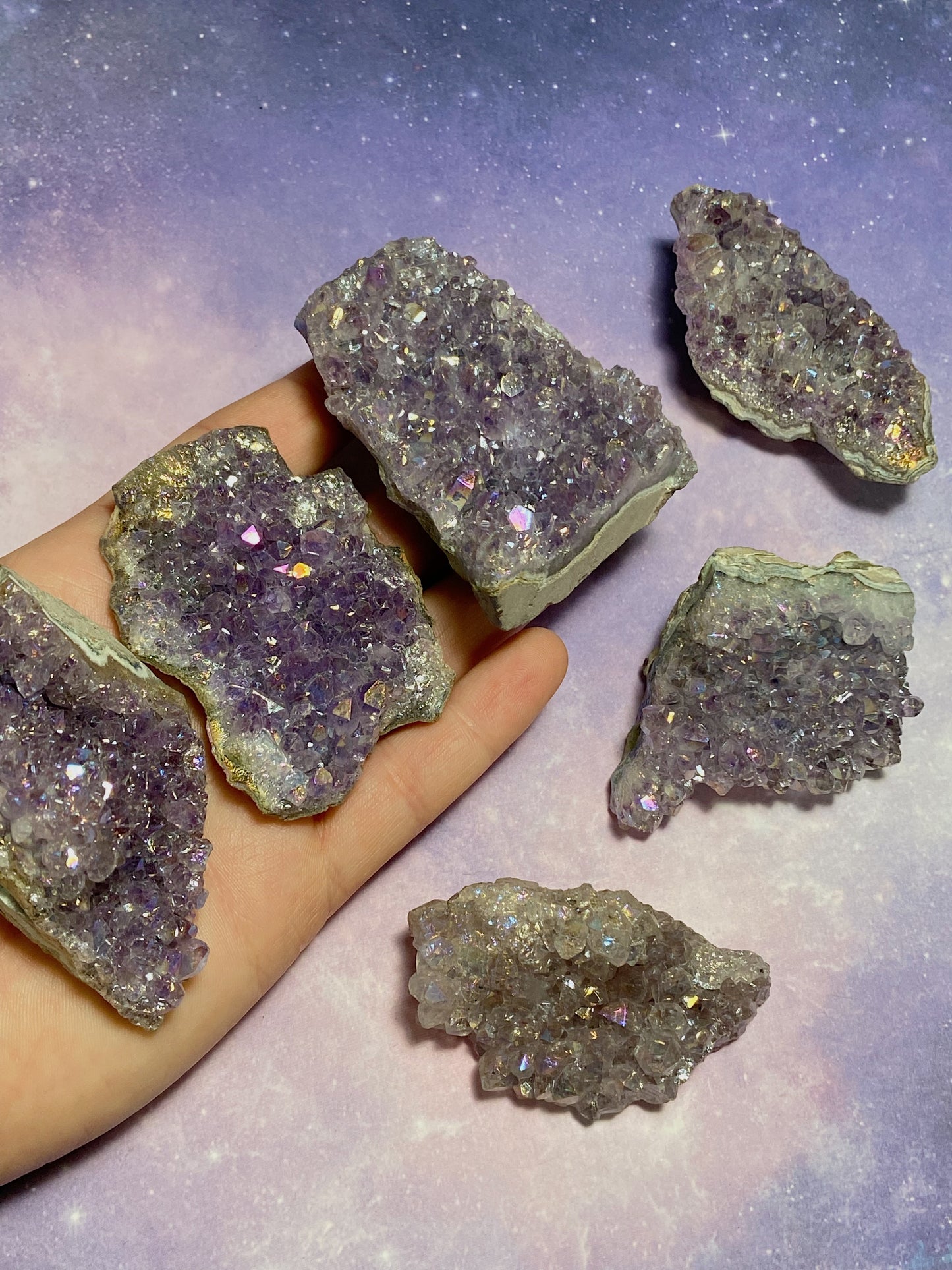 Aura Amethyst Cluster