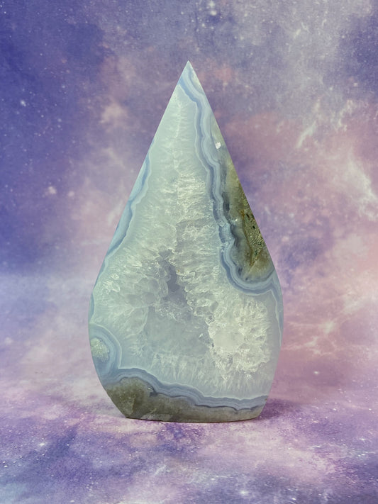 Blue Lace Agate Flame