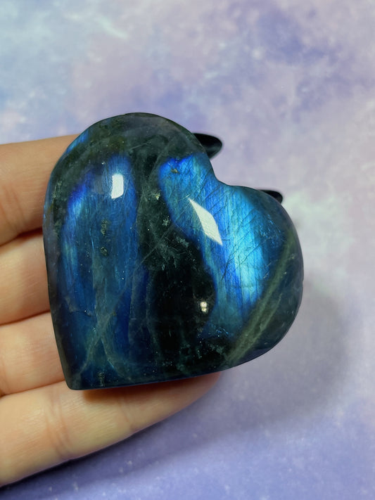 Labradorite Heart