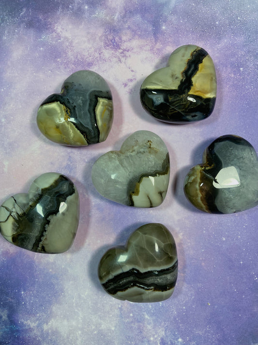 Volcano Agate Heart