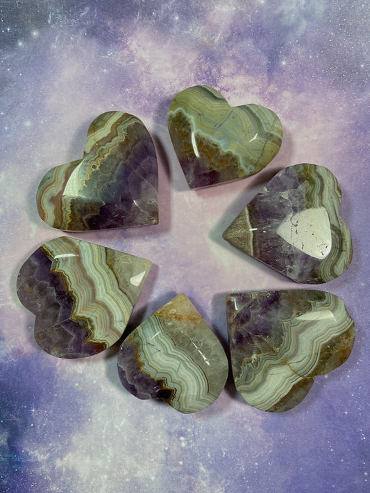 Crazy Lace Amethyst Heart