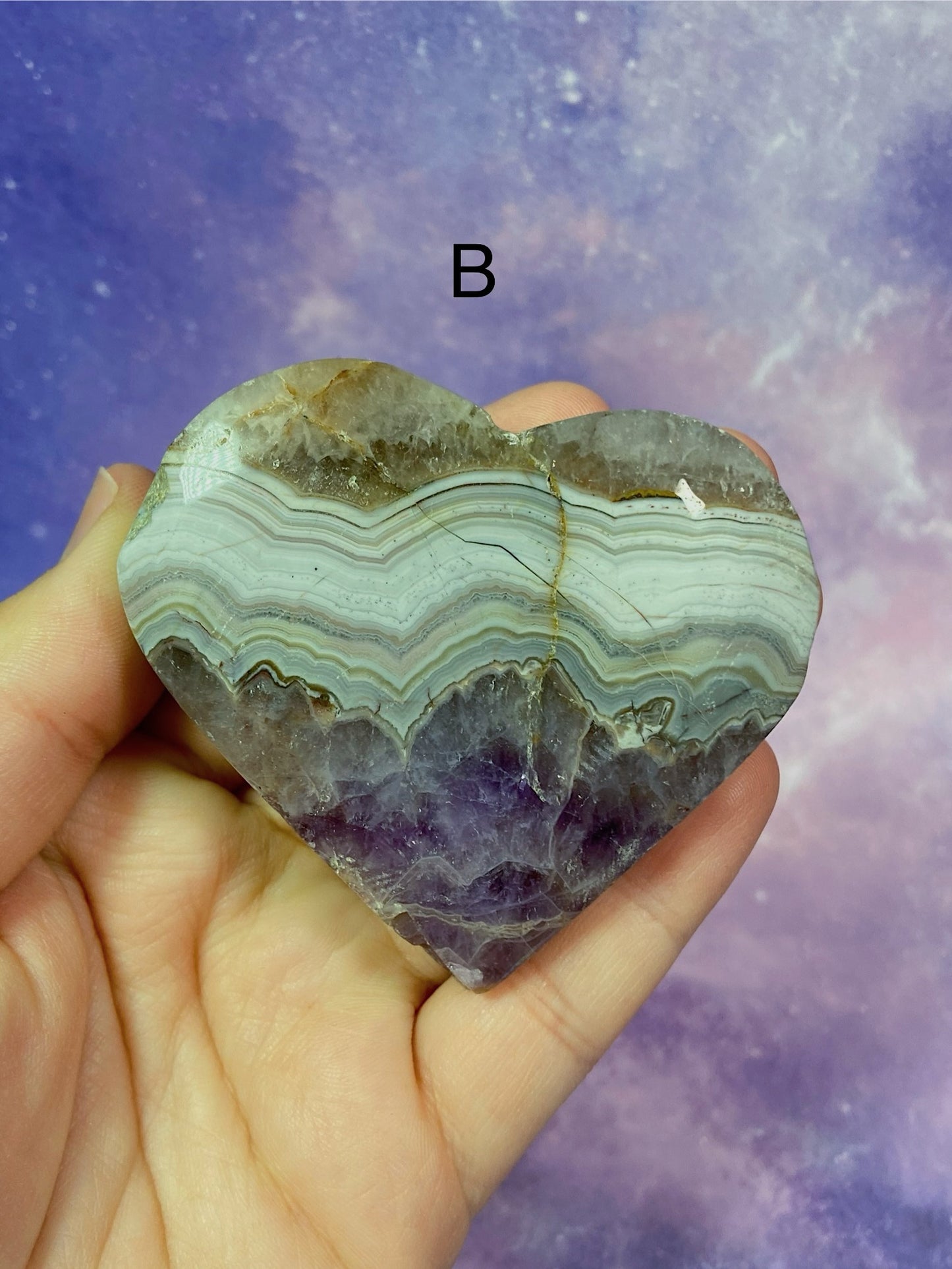 Crazy Lace Amethyst Heart