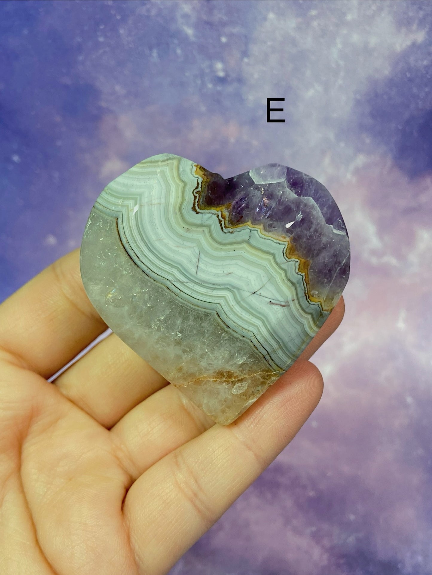 Crazy Lace Amethyst Heart