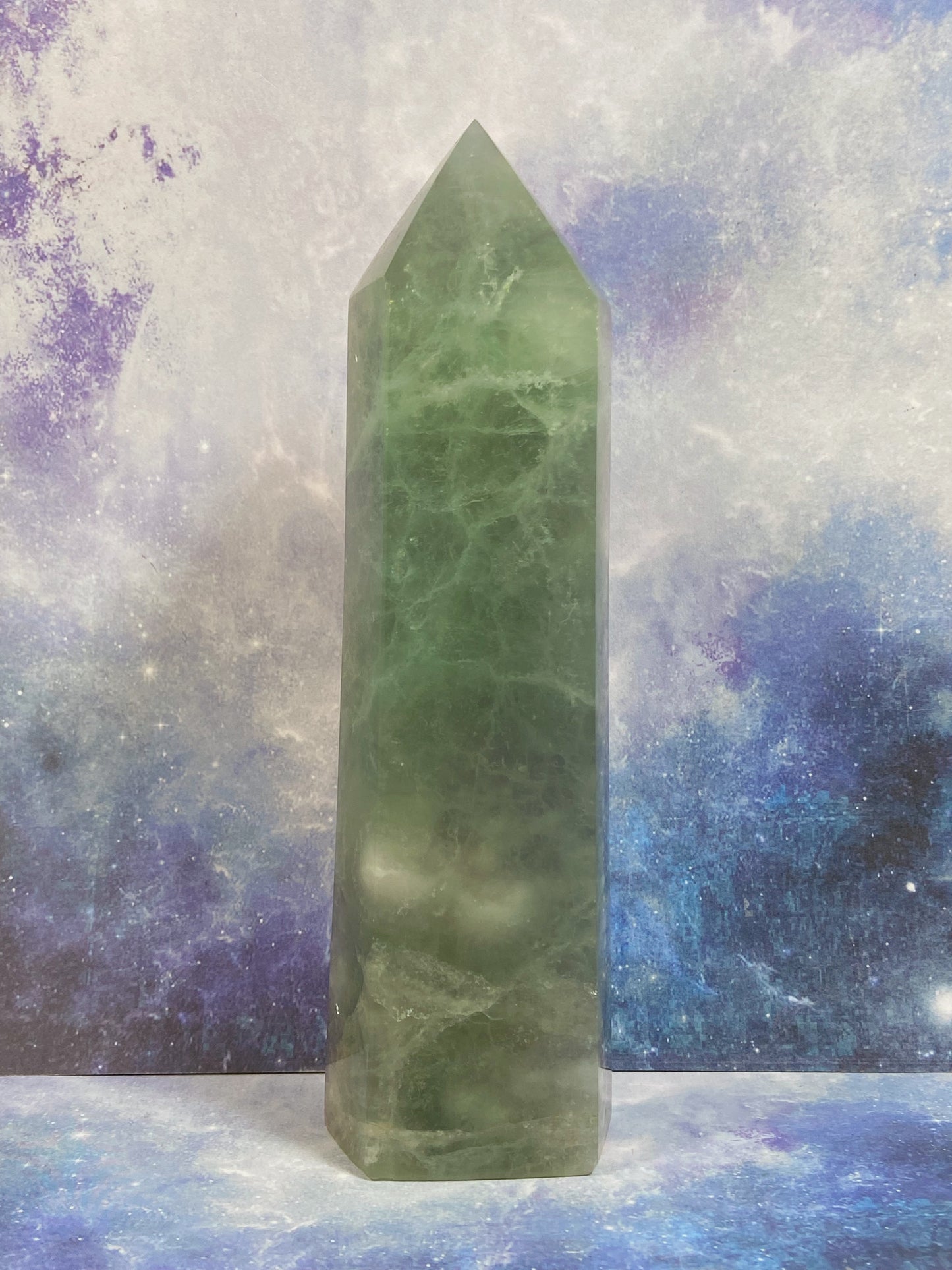 Green/Purple Fluorite Tower A