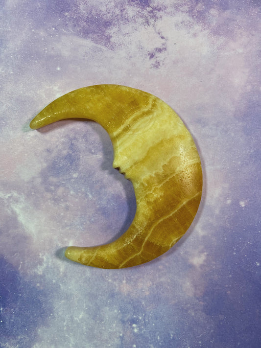 Orange Calcite Moon A