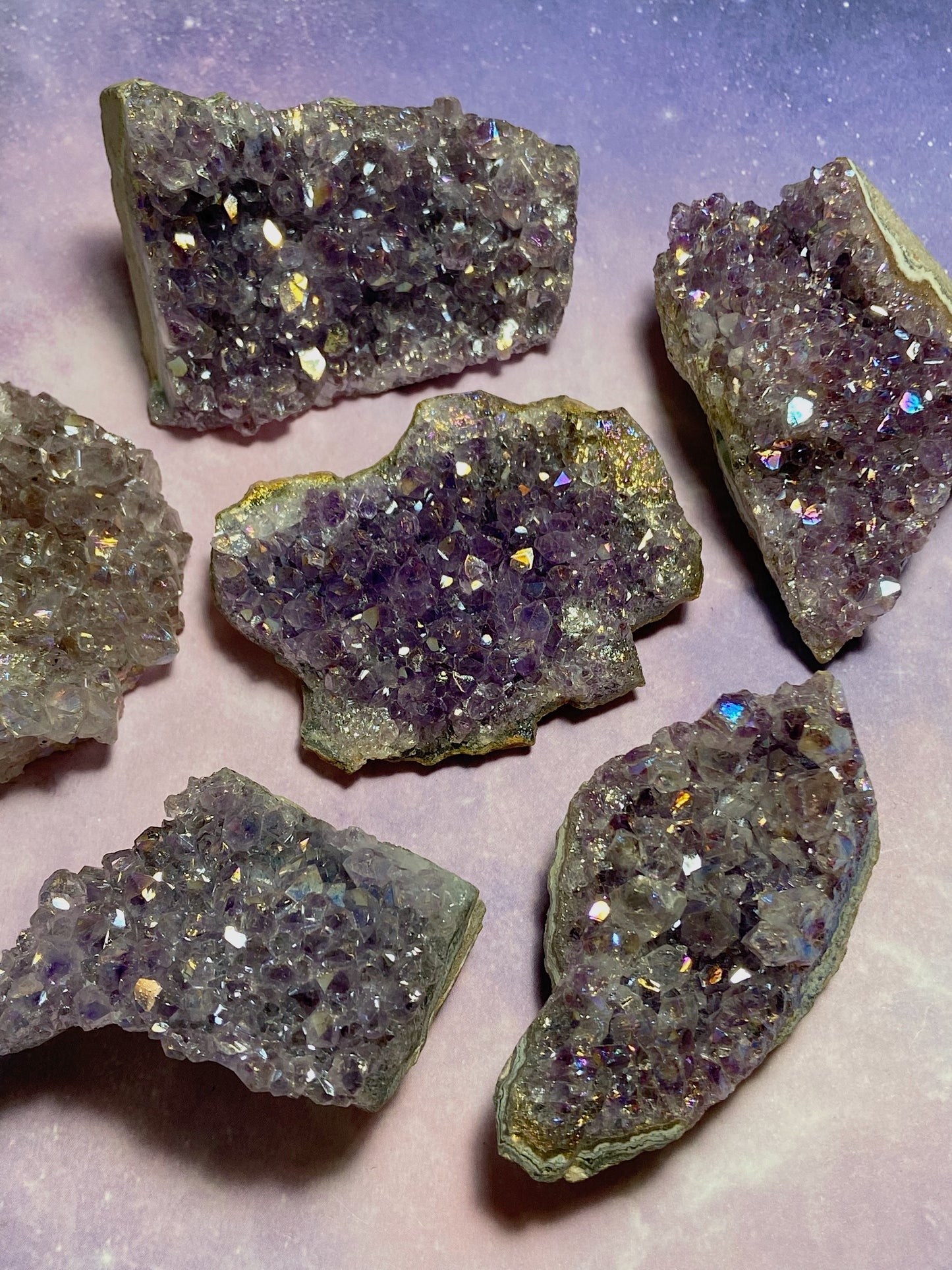 Aura Amethyst Cluster