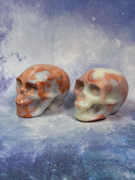 Druzy Pink Agate Skull