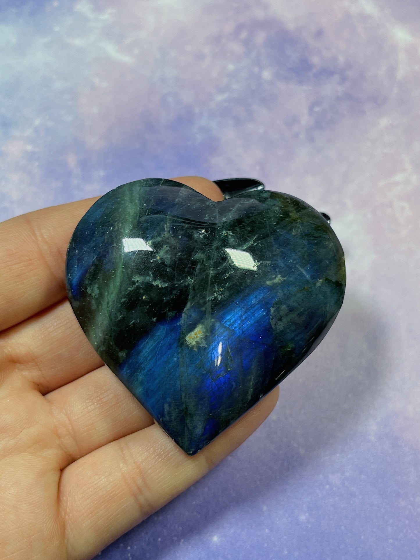 Labradorite Heart