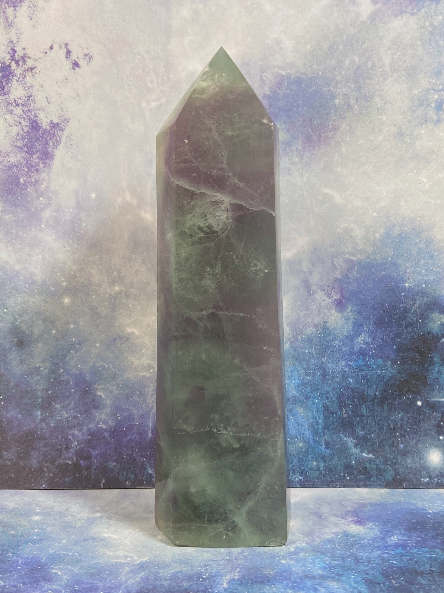 Green/Purple Fluorite Tower A