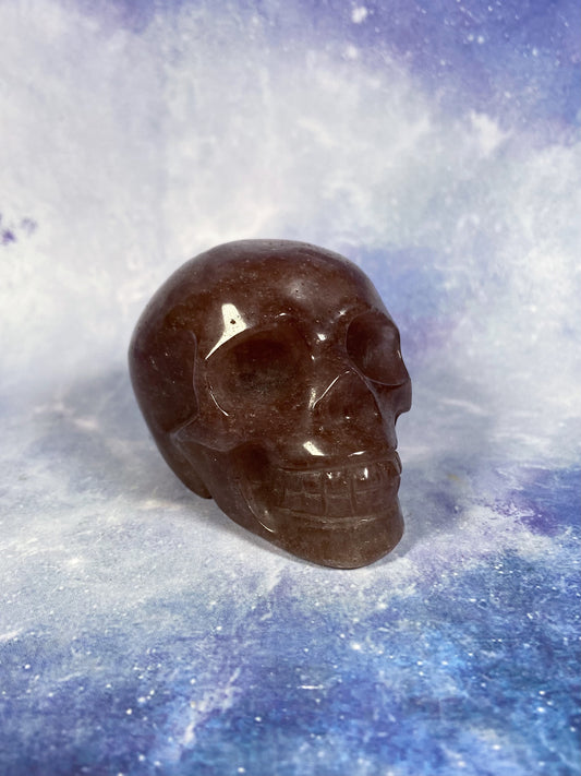 Strawberry Quartz Skull