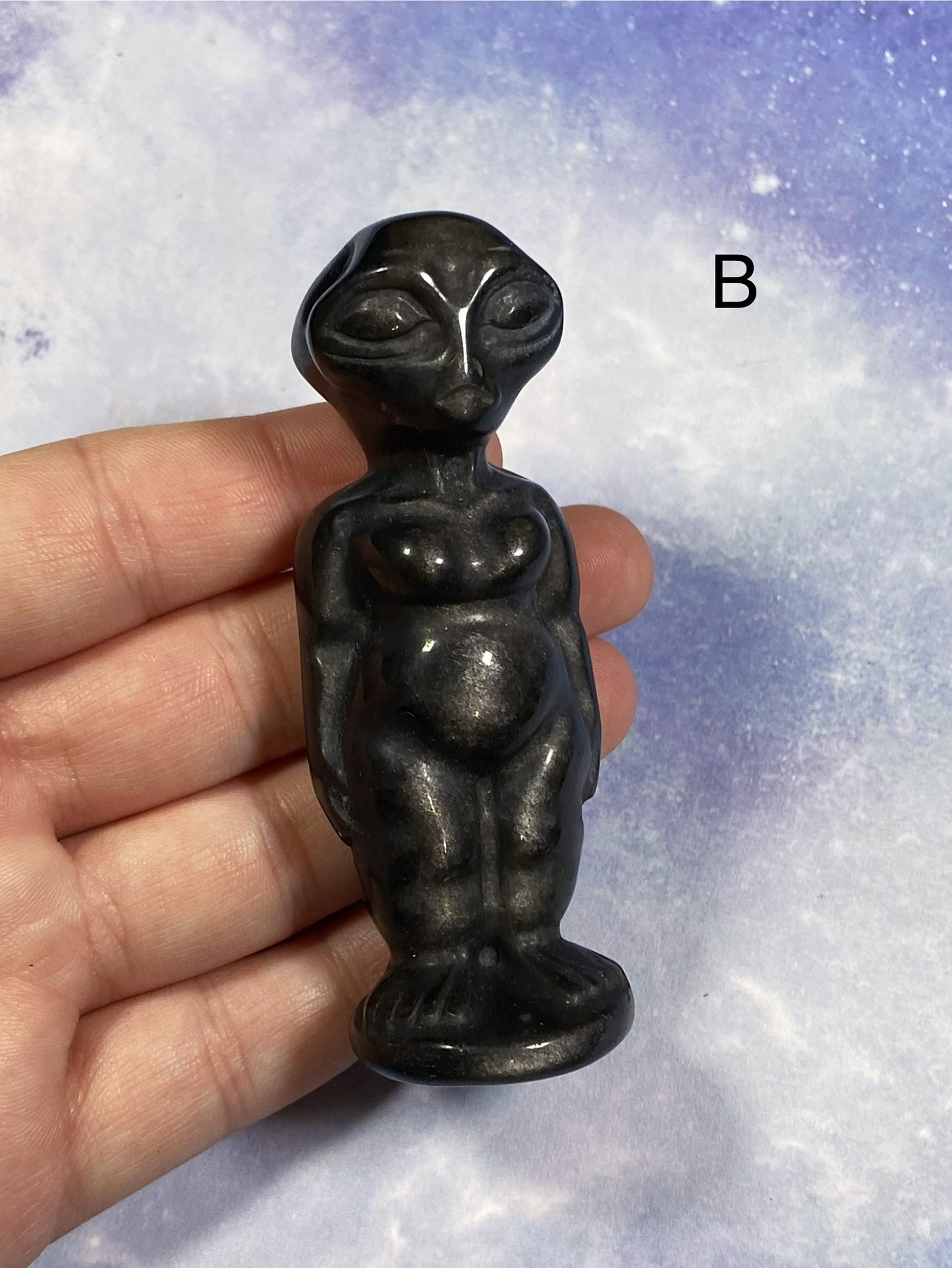 Silver Obsidian Alien