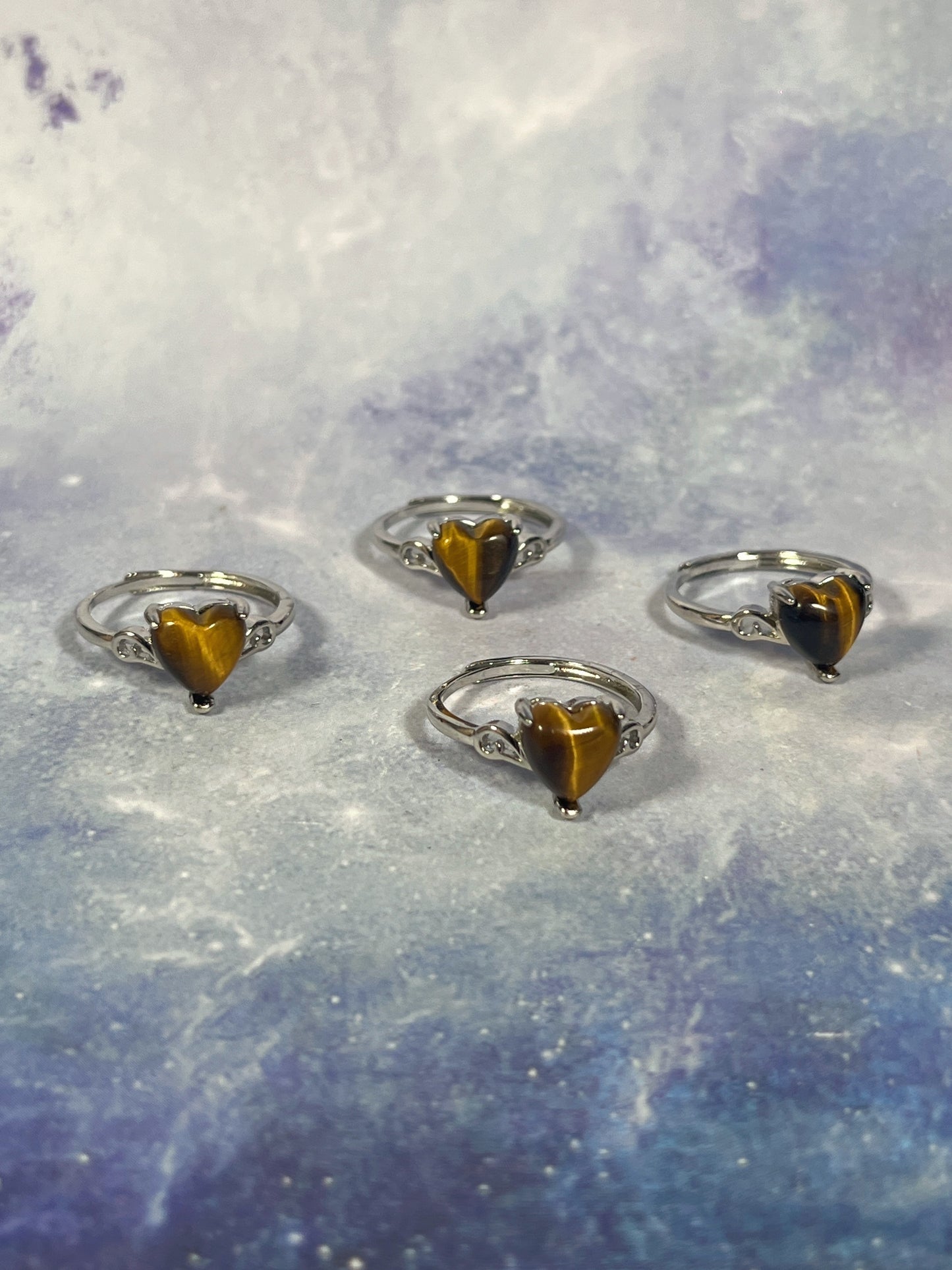 Tiger's Eye Heart Ring