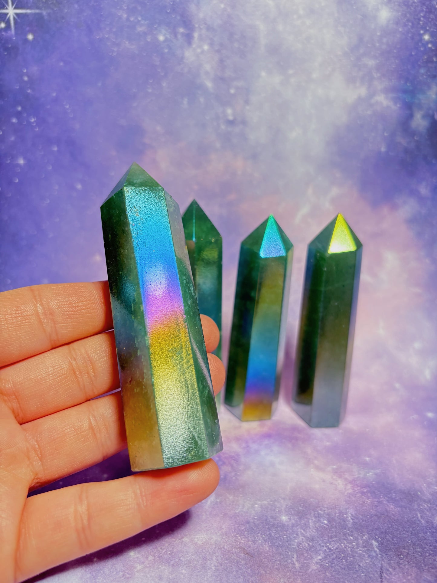 Aura Green Strawberry Quartz