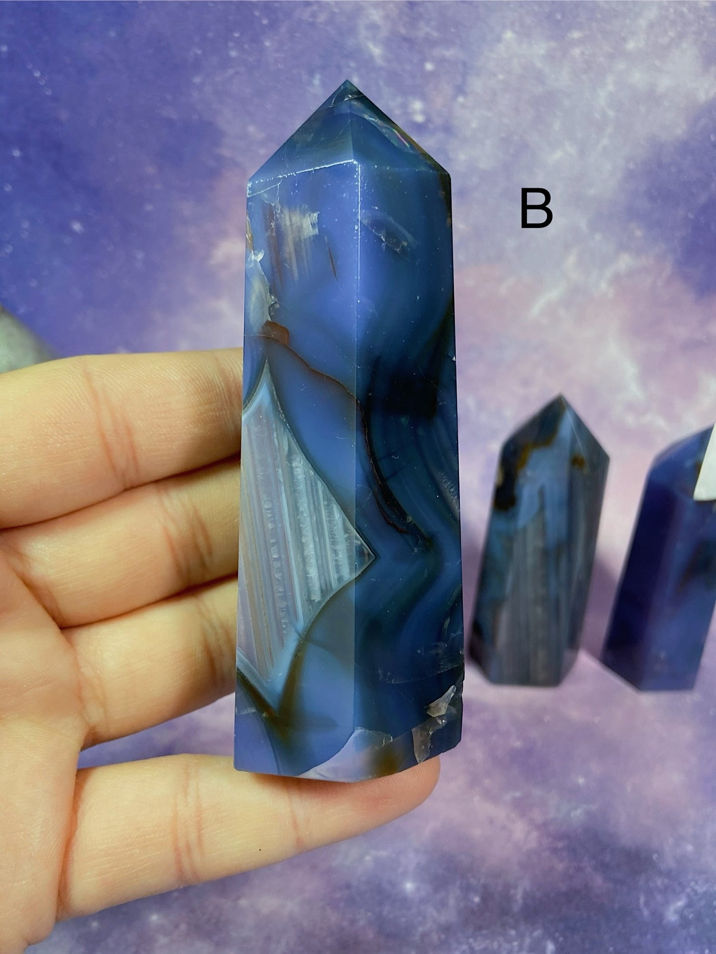 Blue Agate /Flower Agate Tower