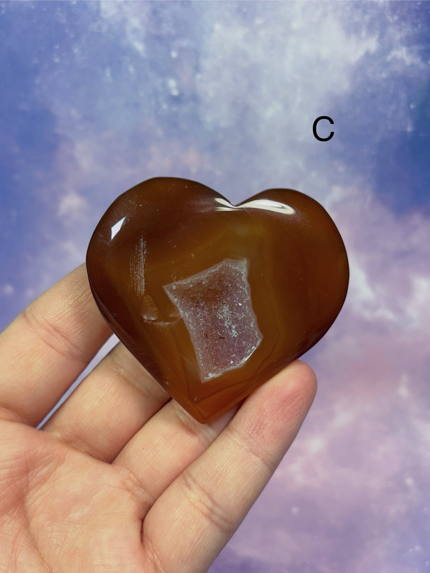 Druzy Carnelian Hearts