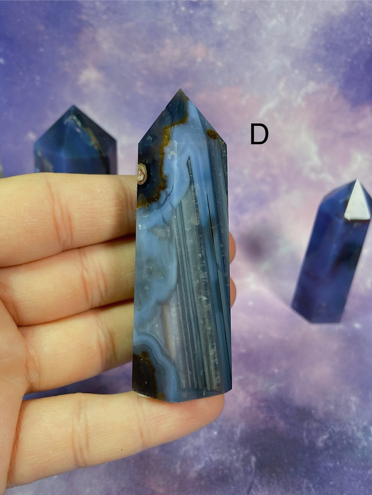 Blue Agate /Flower Agate Tower