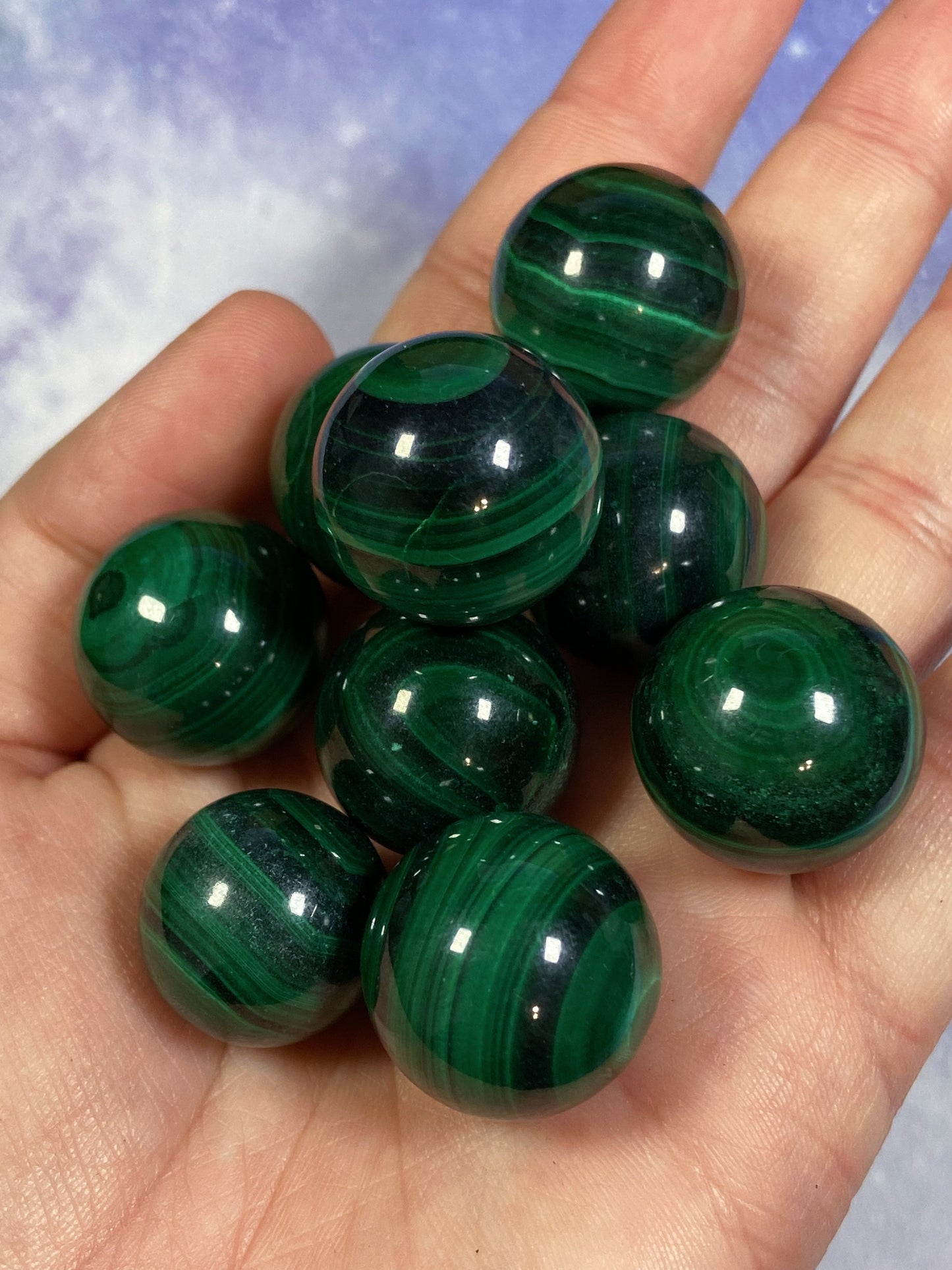 Mini Malachite Sphere