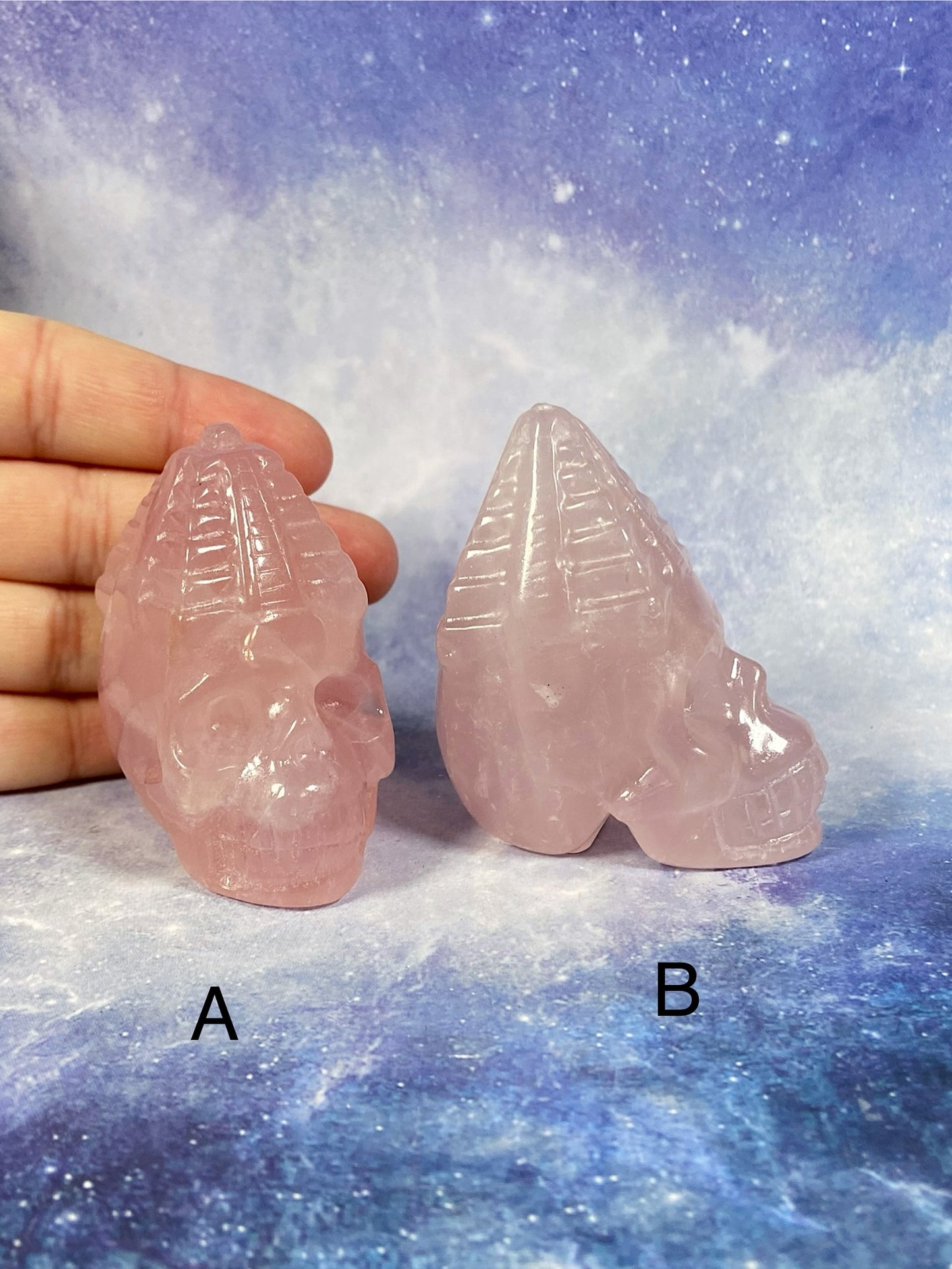 Rose Quartz Pyramid Skull