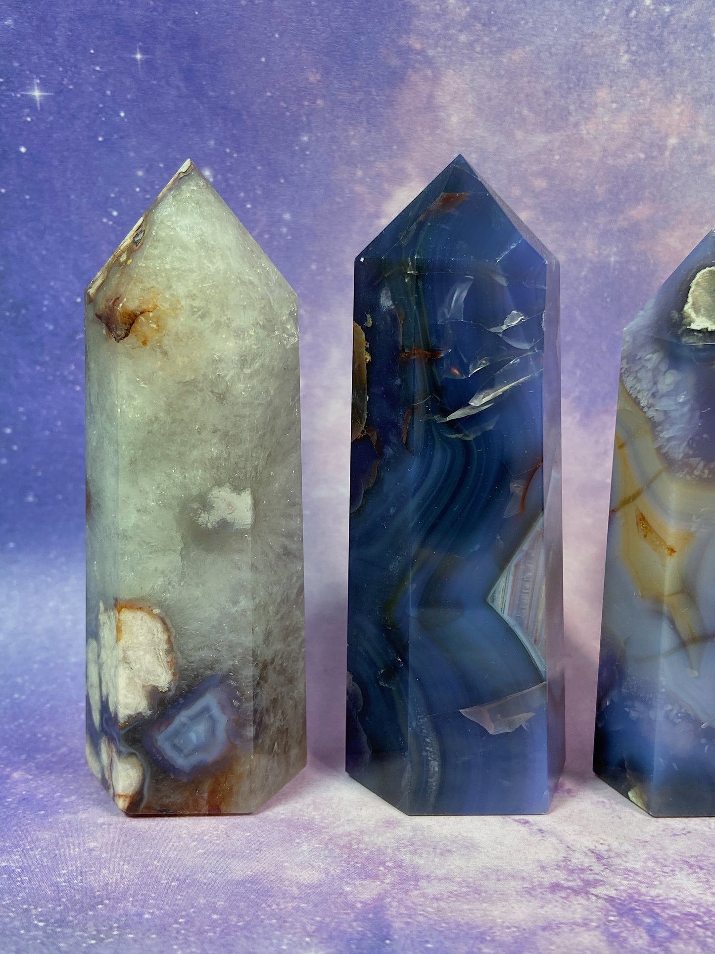 Blue Agate /Flower Agate Tower