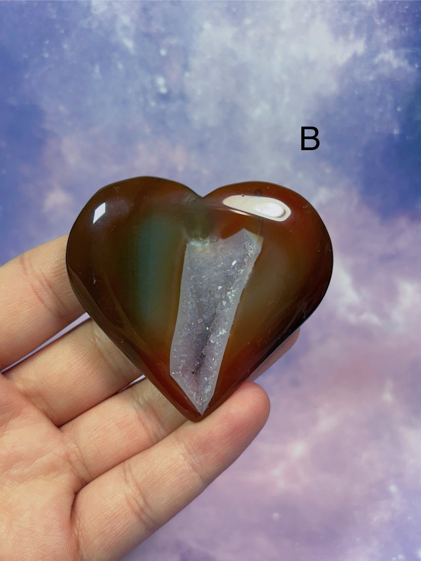 Druzy Carnelian Hearts