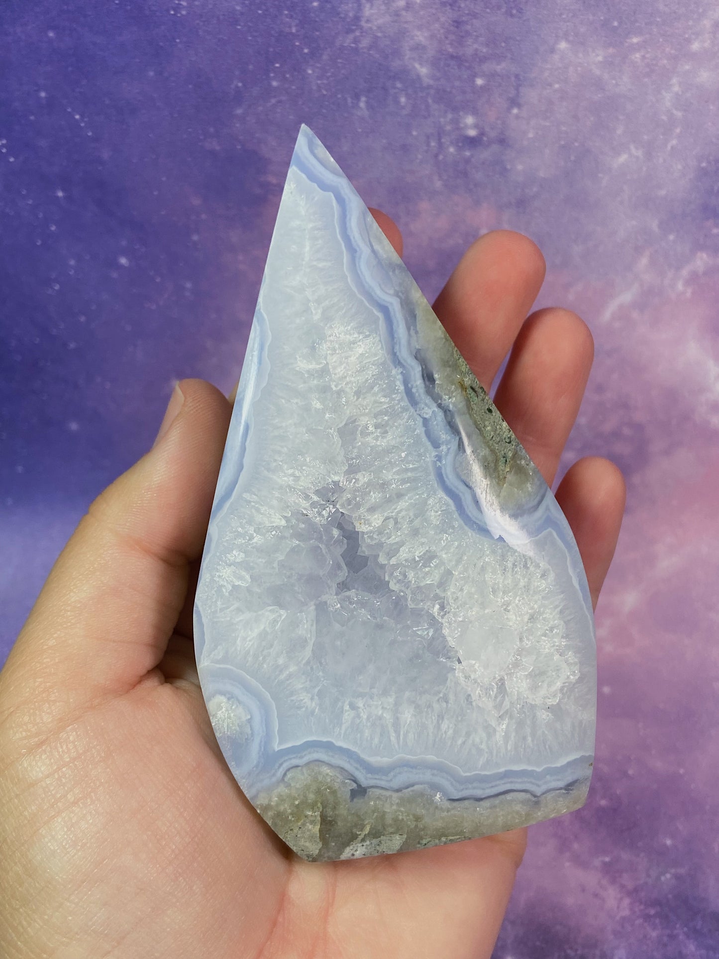 Blue Lace Agate Flame