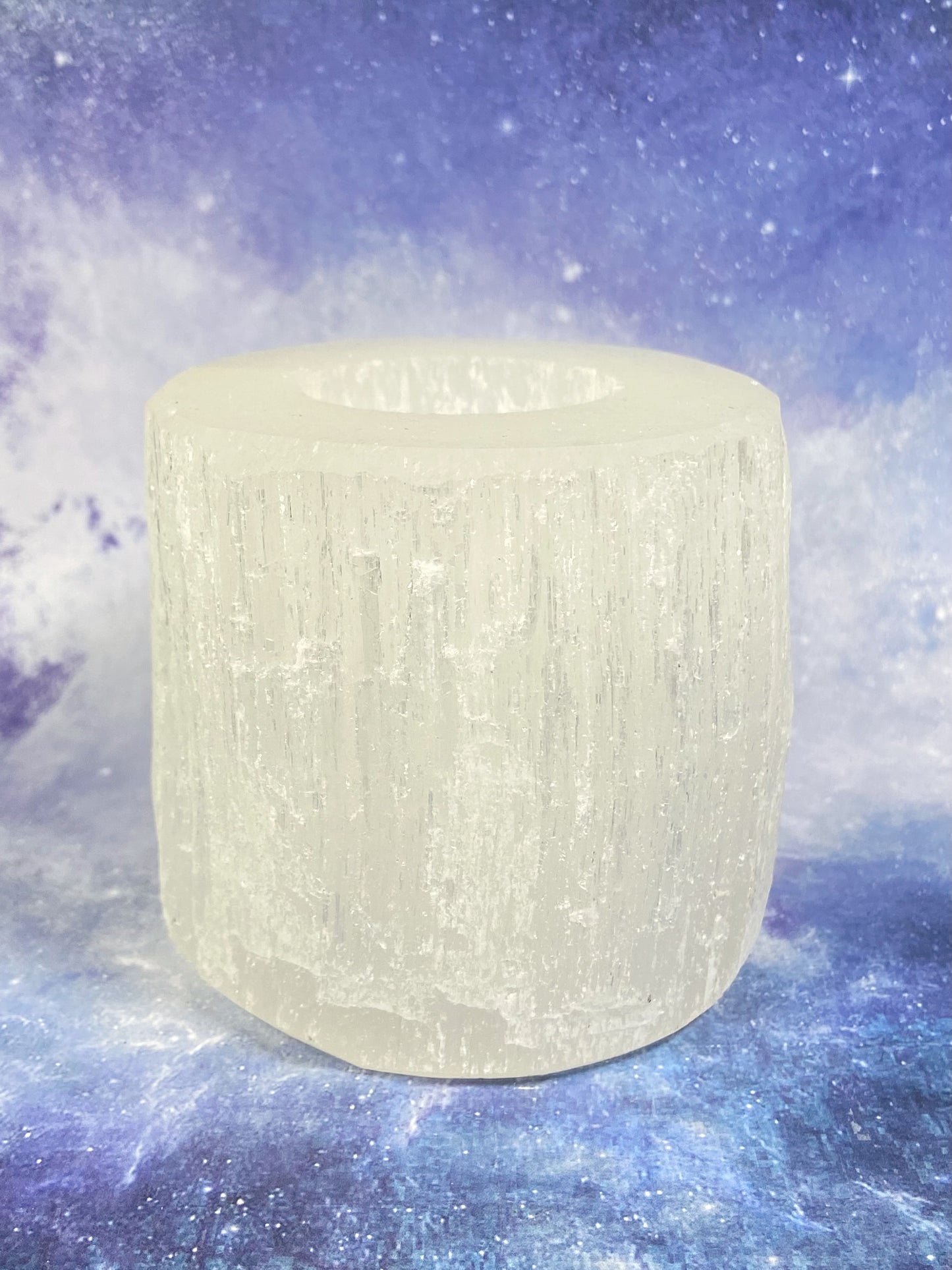 Satin Spar (Selenite) Candle Holder