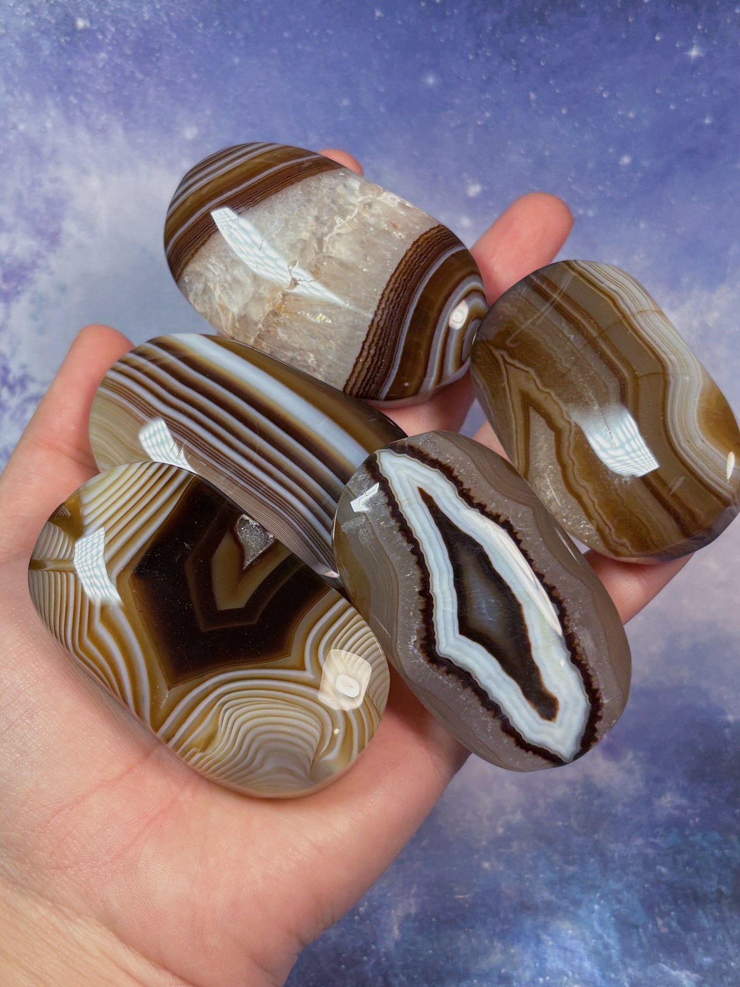 Brown Banded Agate Palmstone