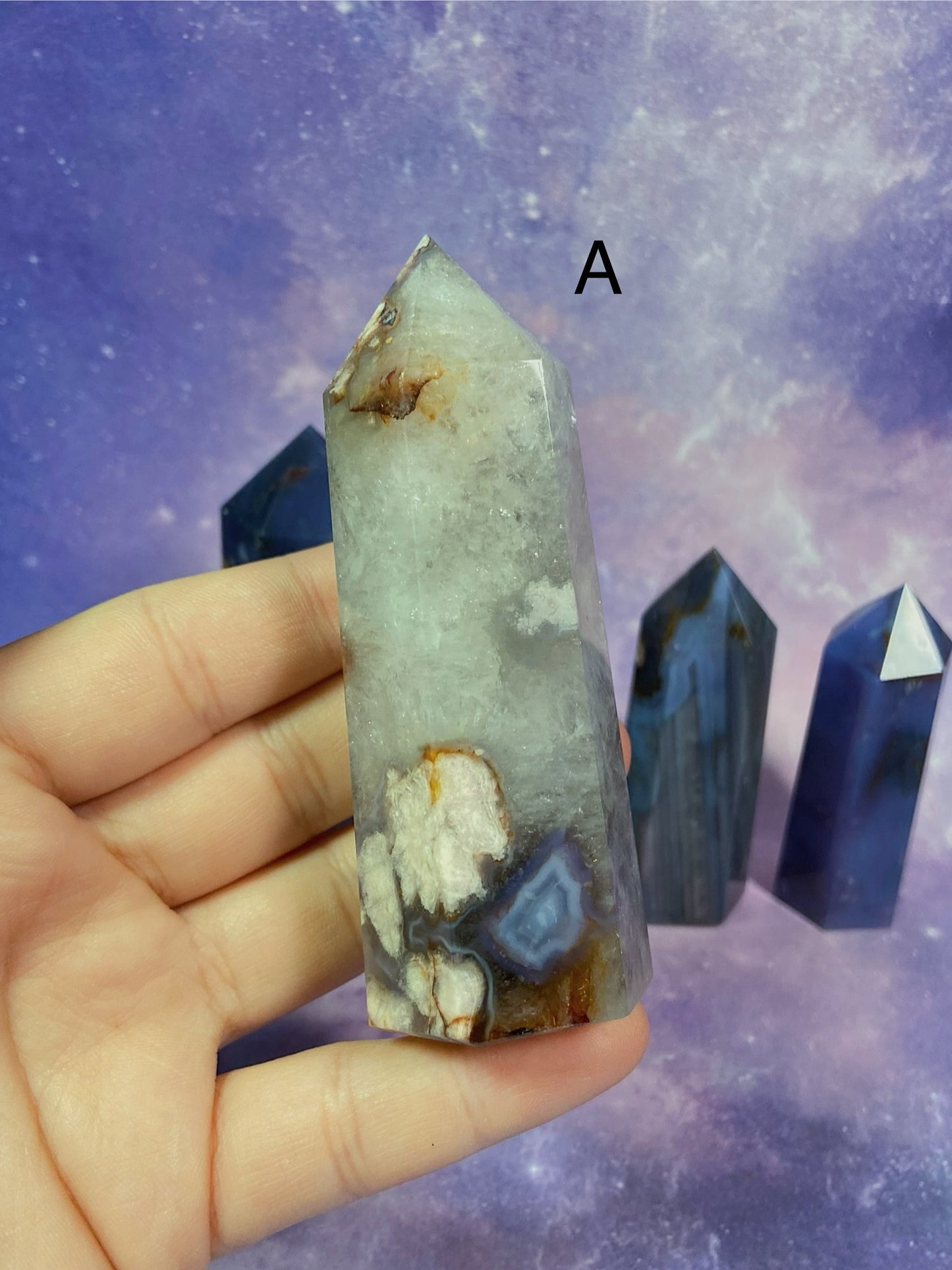 Blue Agate /Flower Agate Tower