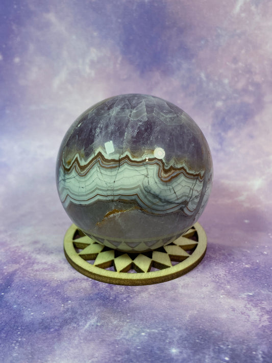 Crazy Lace Amethyst Sphere B
