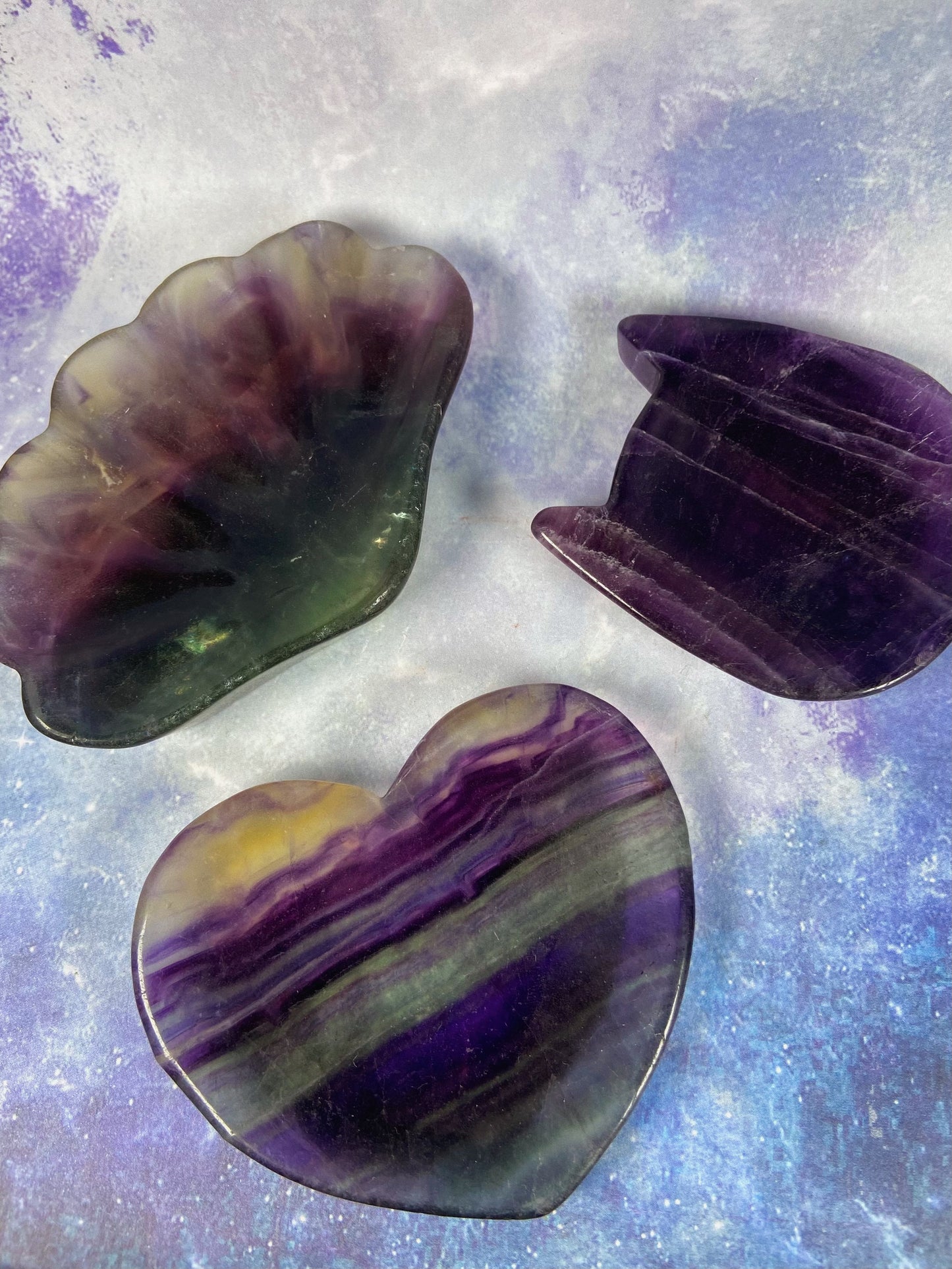 Fluorite Dish Carvings