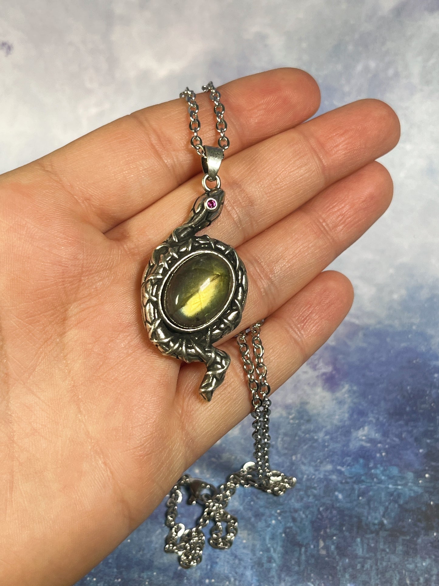 Labradorite Snake Necklace