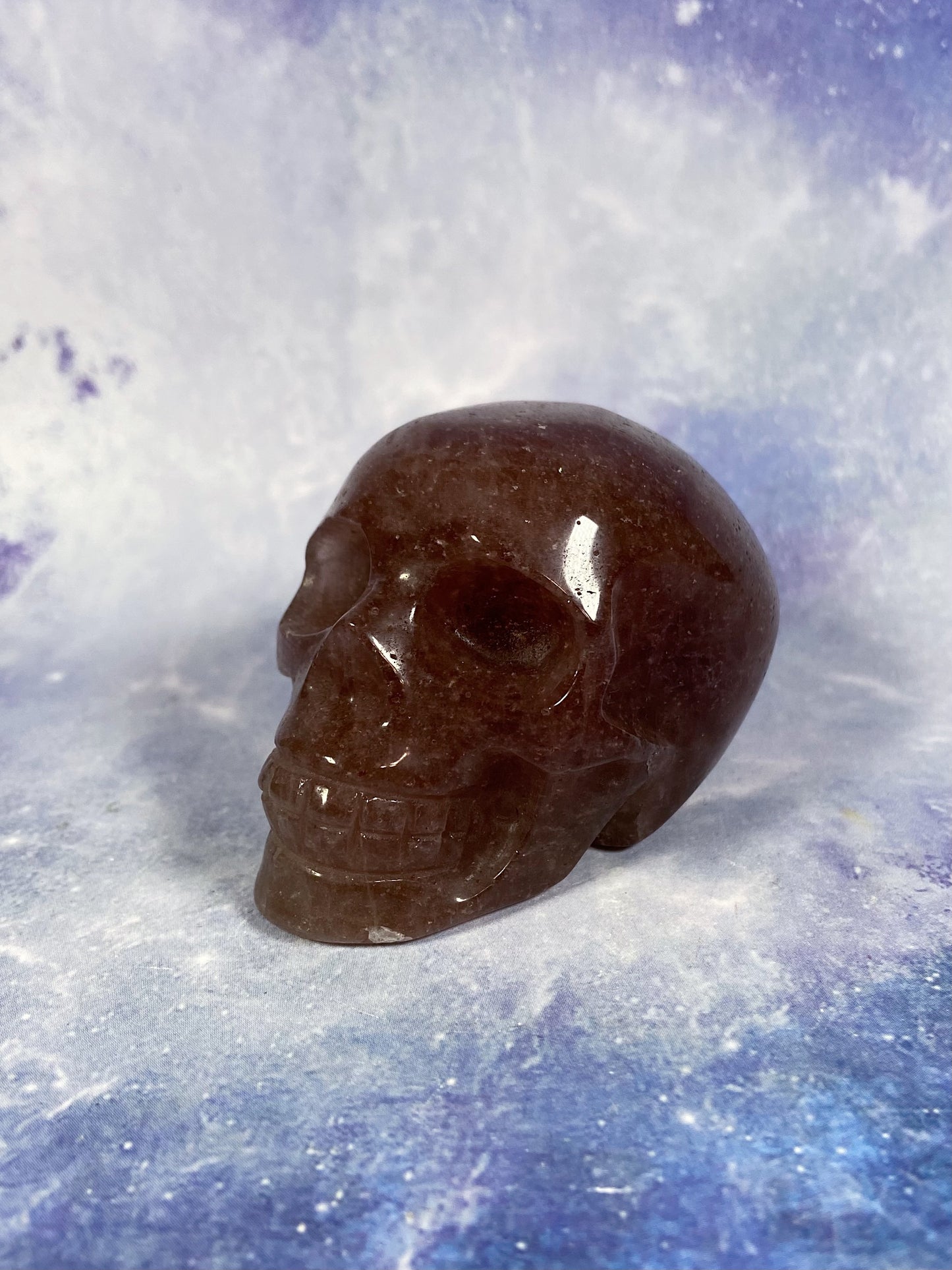 Strawberry Quartz Skull