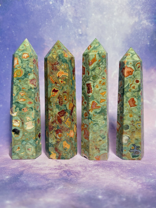 Rainforest Jasper (Rhyolite) Tower