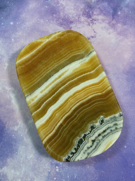 Orange Calcite Dish
