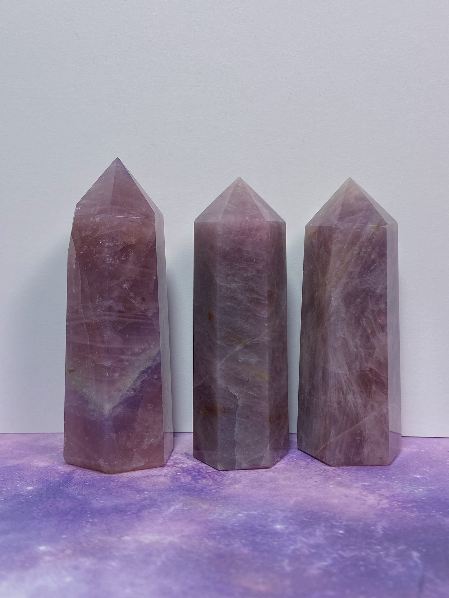 Lavender Rose Quartz Tower
