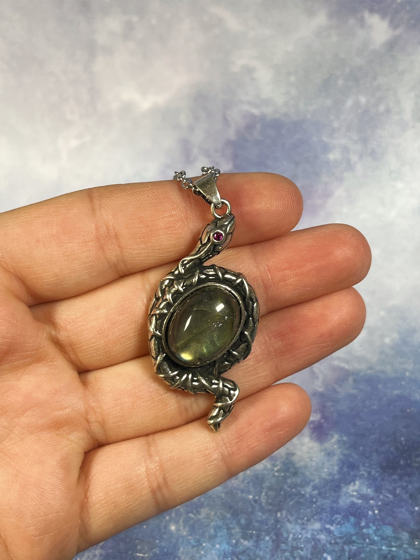 Labradorite Snake Necklace