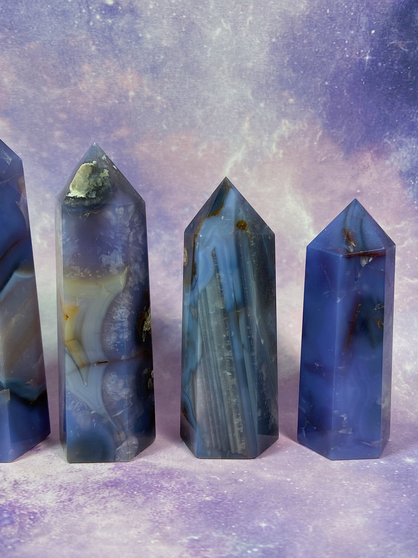 Blue Agate /Flower Agate Tower