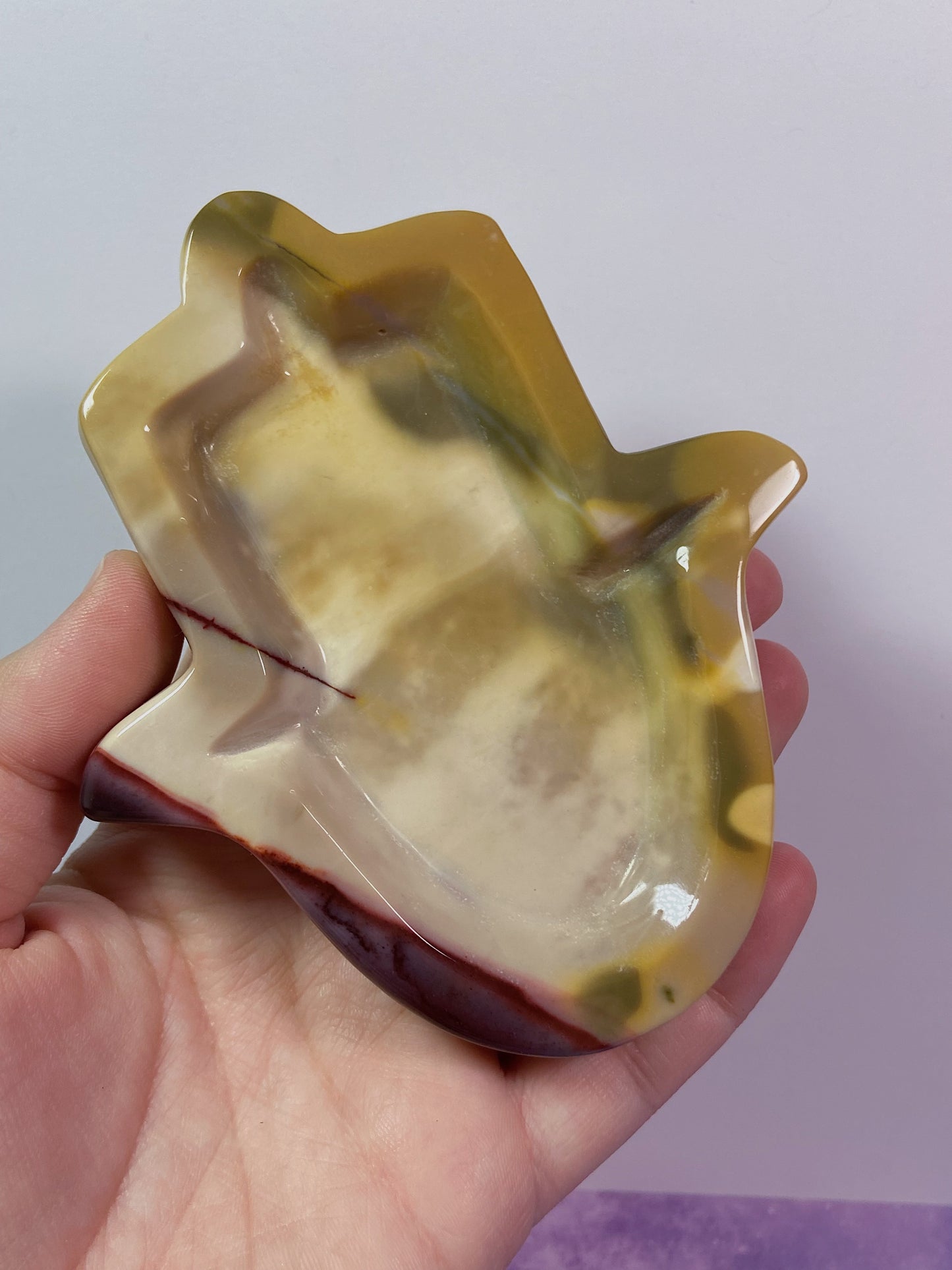 Mookaite Hamsa Dish