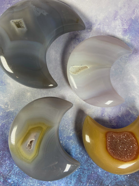 Druzy Agate Moon