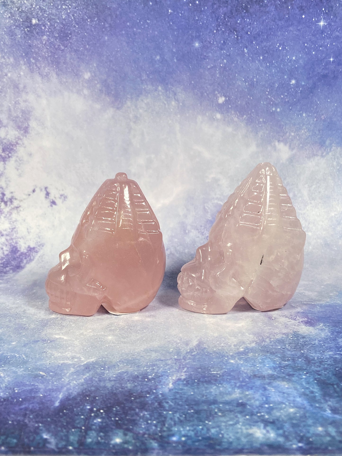 Rose Quartz Pyramid Skull