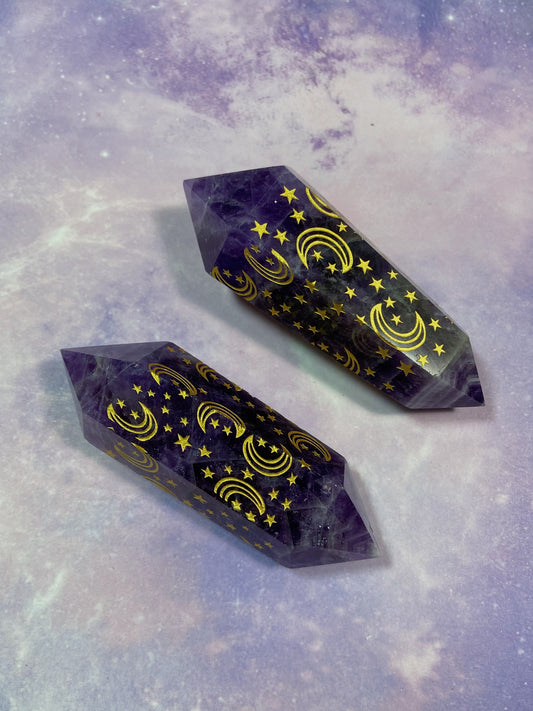 Moon and Star Green Amethyst DT