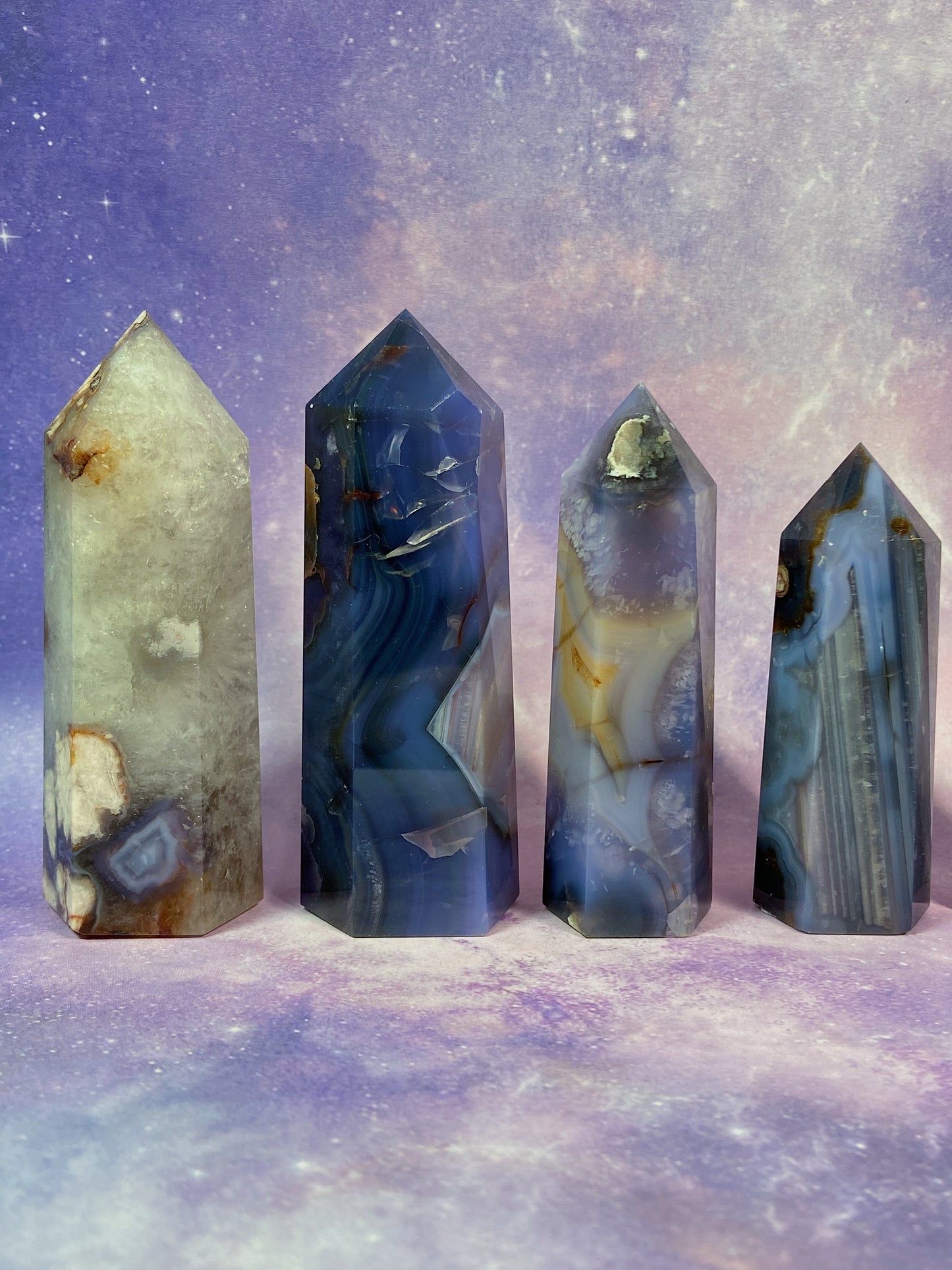Blue Agate /Flower Agate Tower
