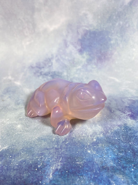 Pink Opalite Frog