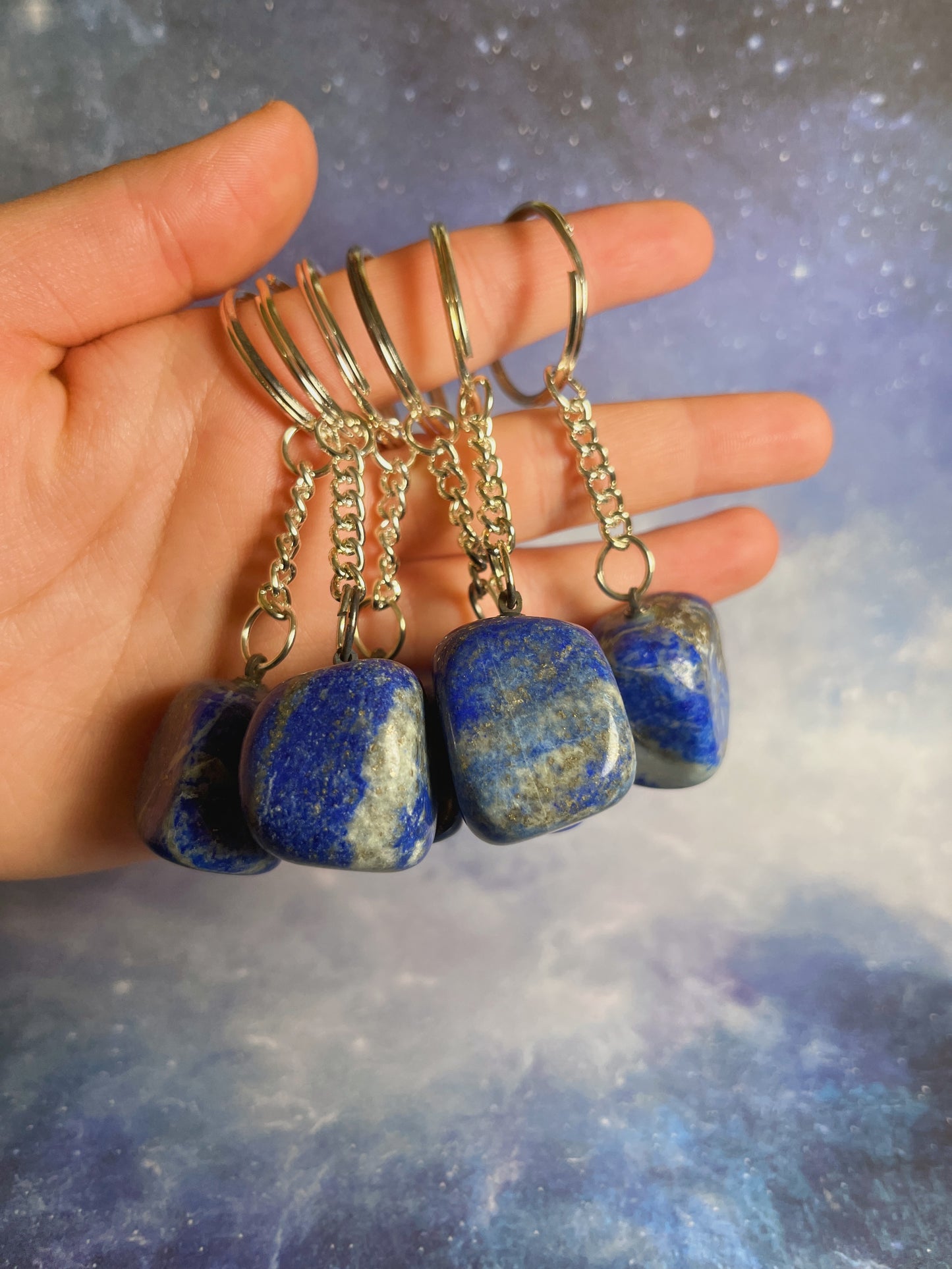Lapis Lazuli Tumble Keychain