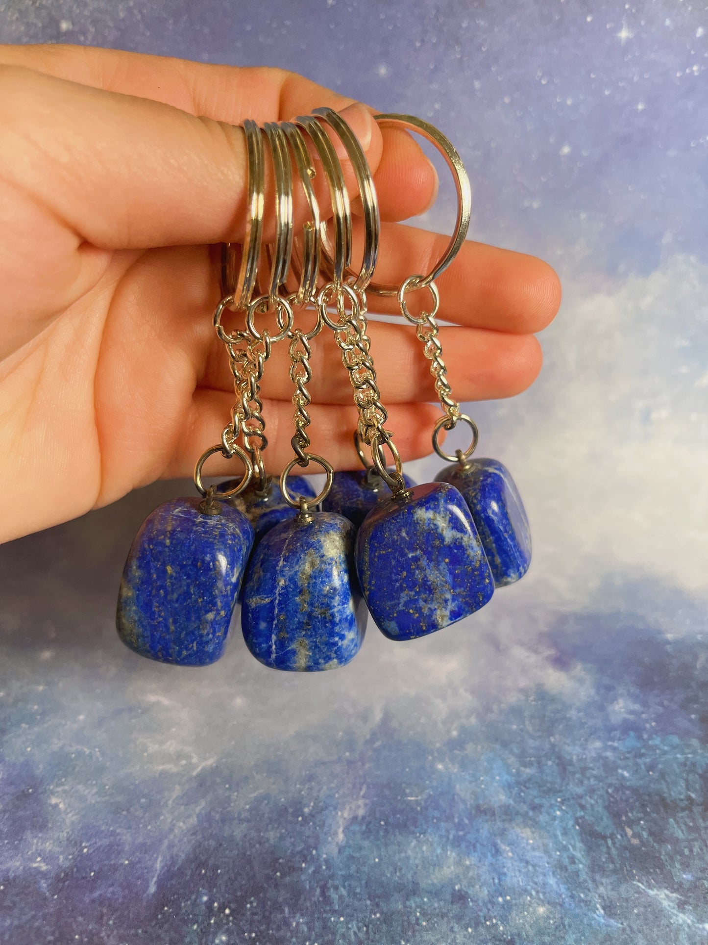 Lapis Lazuli Tumble Keychain