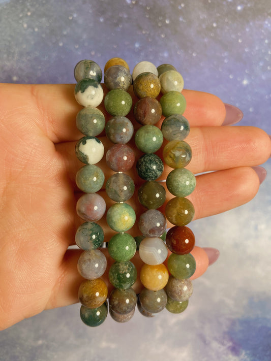 Moss Agate/ Ocean Jasper Bracelet