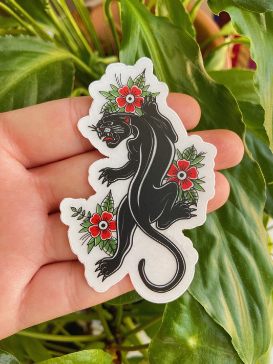 Flower Panther Sticker