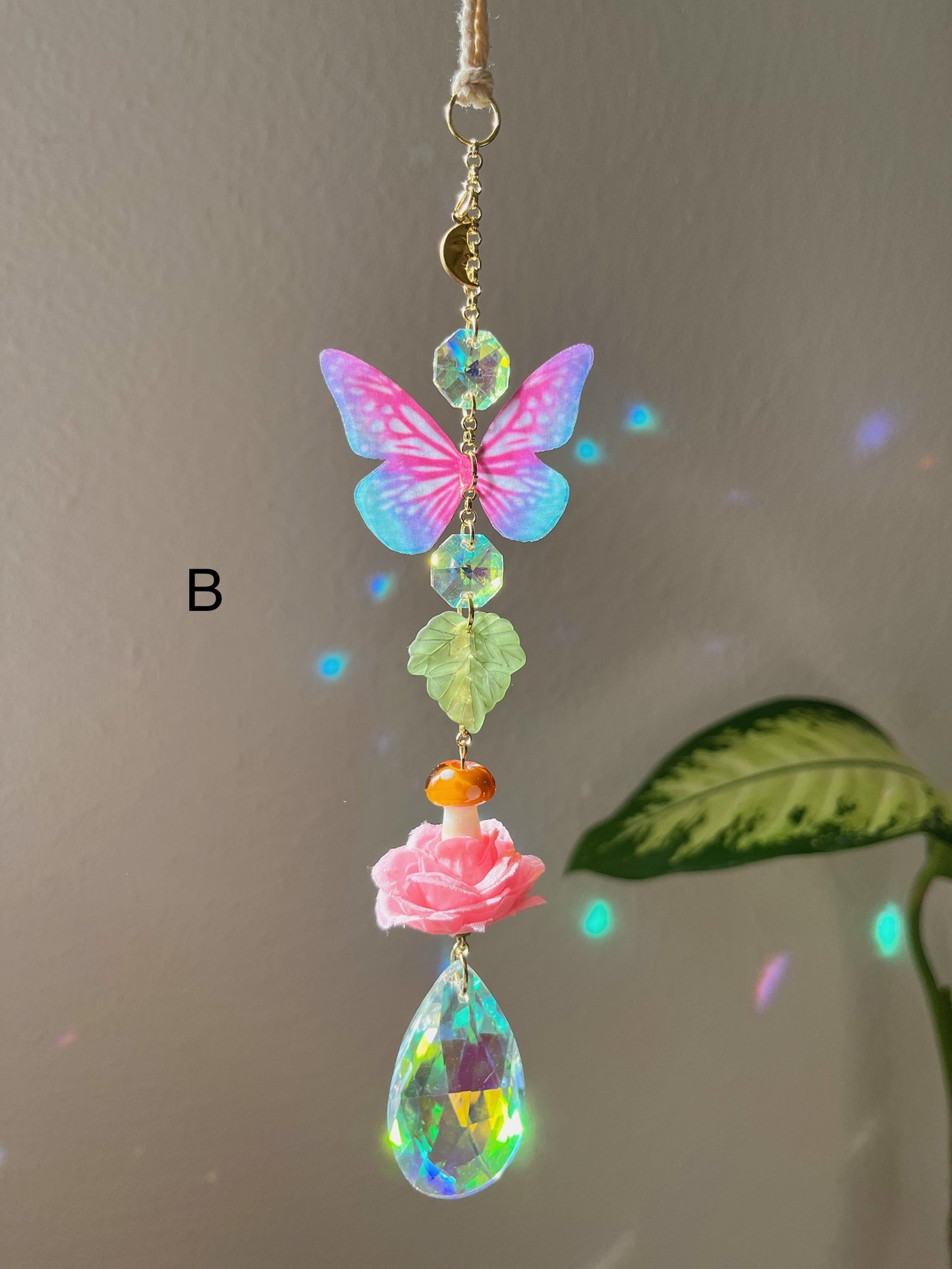 Mushroom Butterfly Suncatcher