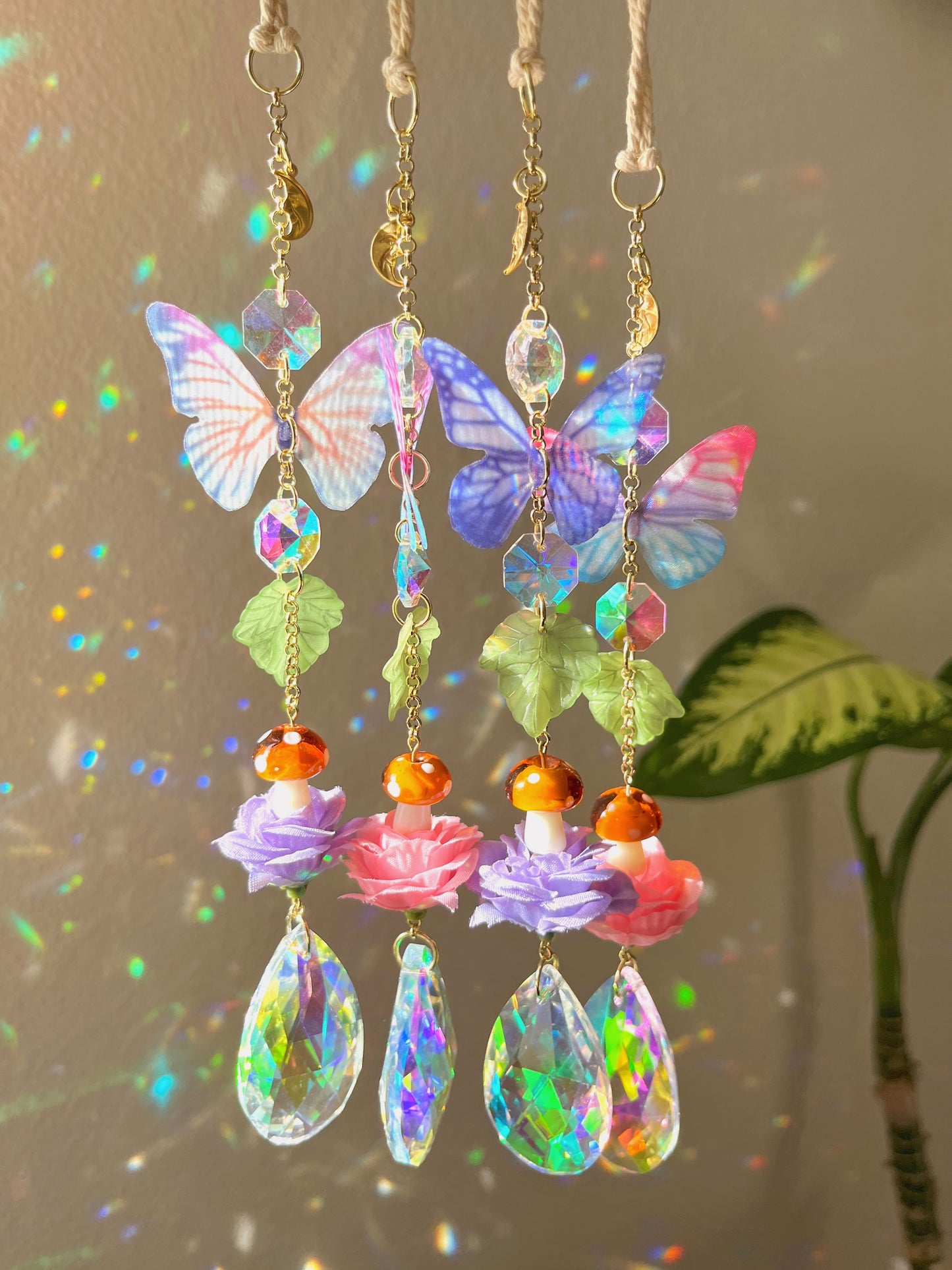 Mushroom Butterfly Suncatcher