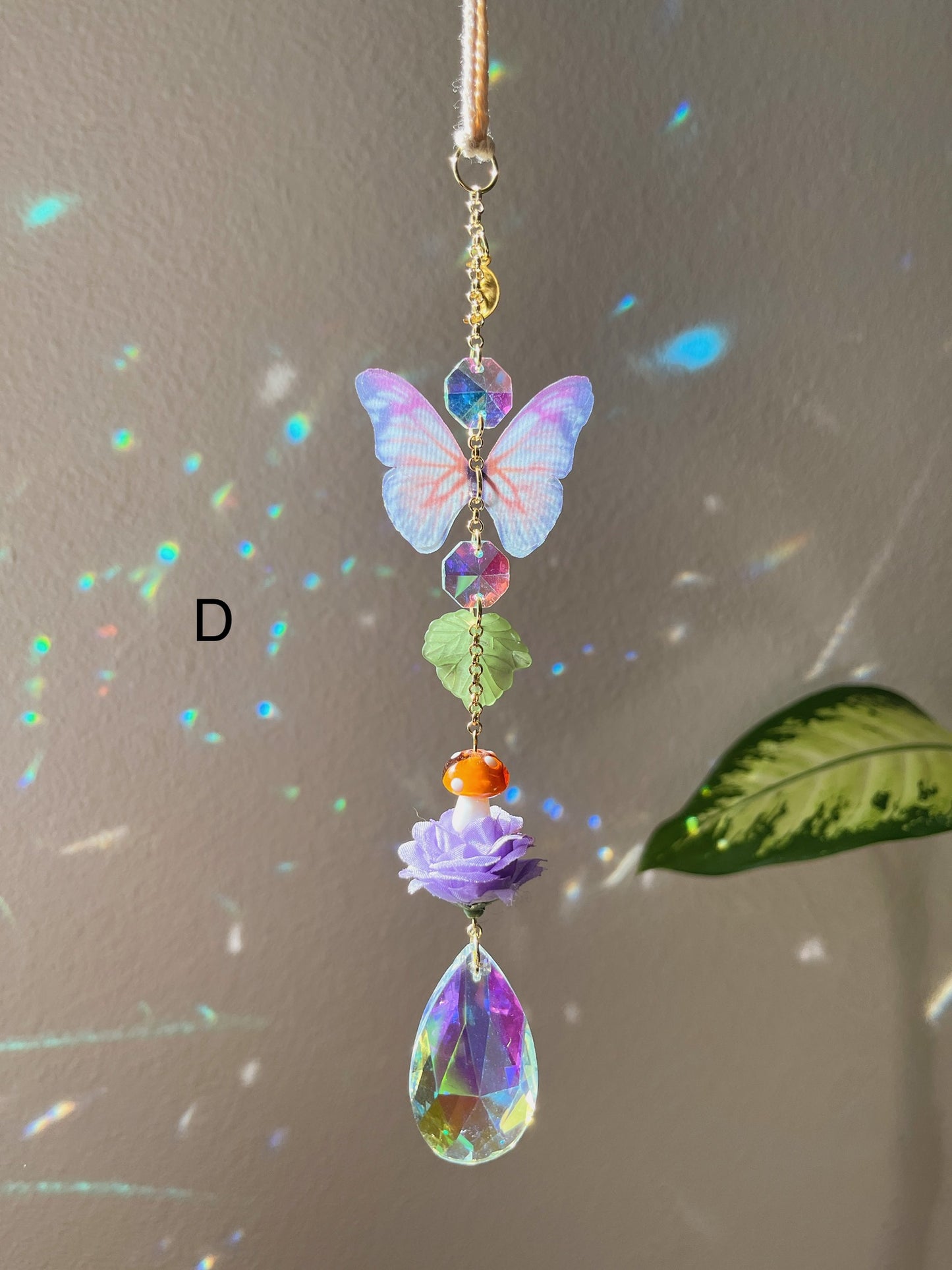 Mushroom Butterfly Suncatcher